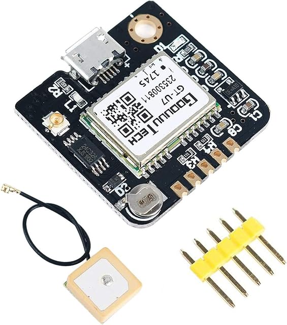 GPS Module GPS NEO-6M(Ar duino GPS, Drone Microcontroller GPS Receiver) Compatible with 51 Microcontroller STM32 Ar duino UNO R3 with IPEX Antenna High Sensitivity for Navigation Satellite Positioning