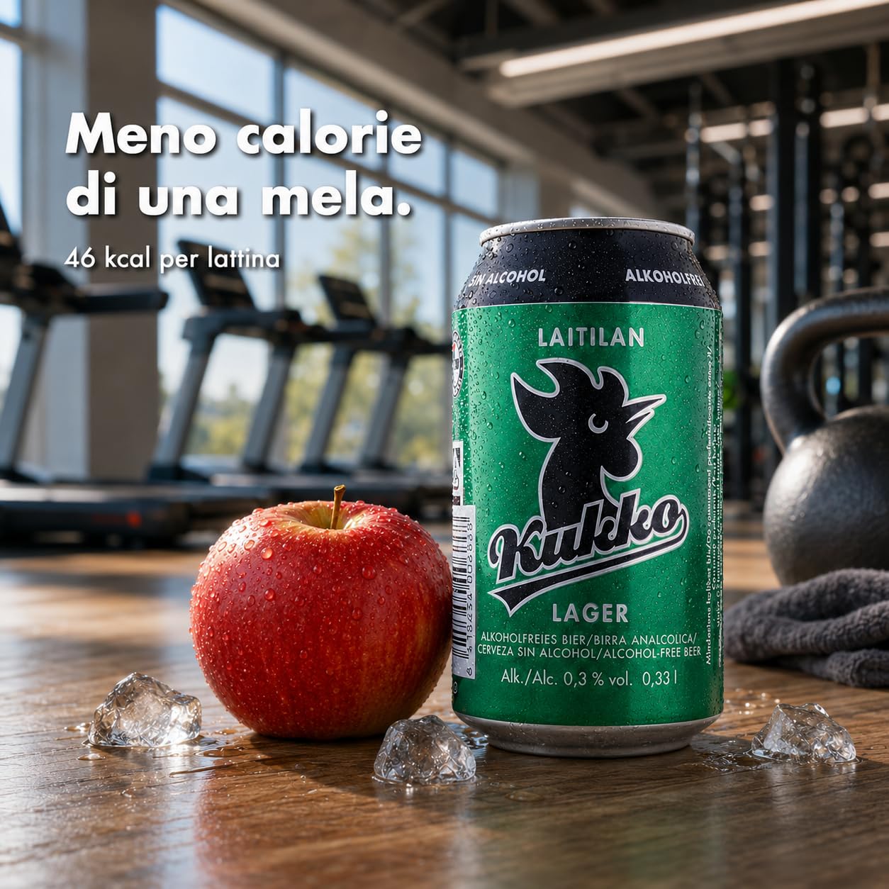Kukko Birra Lager Analcolica – Senza Glutine – Gusto Morbido e Rinfrescante – 24 lattine da 0,33 L (2 confezioni da 12)