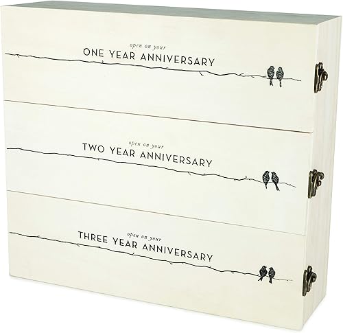 Miniatura 8 de Twine Caja de vino decorativa de madera individual con tapa, caja de regalo de Navidad de madera para vino y champán, detalles grabados, llena de