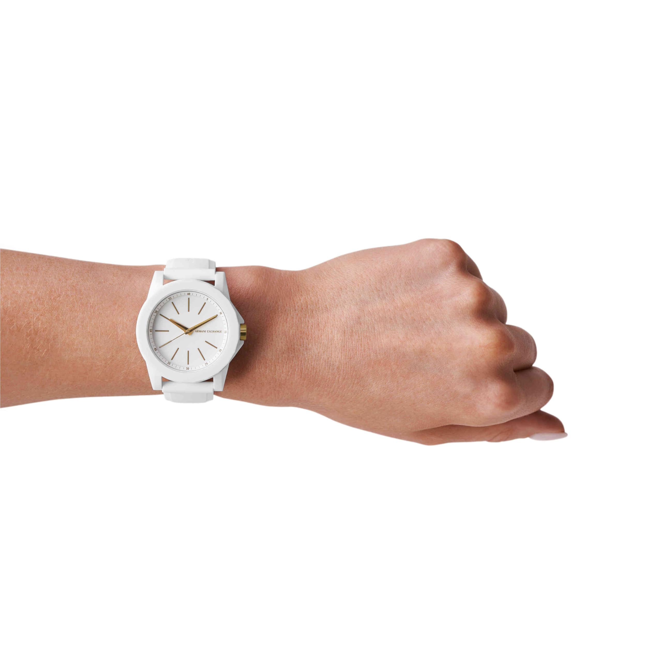 Armani Exchange Orologio da donna, Movimento al quarzo a tre lancette e cassa da 40 mm con cinturino in silicone