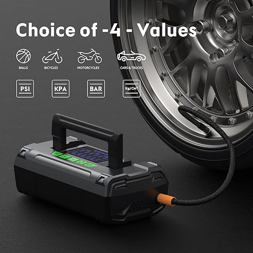 Miniatura 4 de CAROSS Arrancador de salto T14 con compresor de aire, pico de 2000 A 20000 mAh, cable de puente verde, motores de gasolina de hasta 8L o 6 L, caja