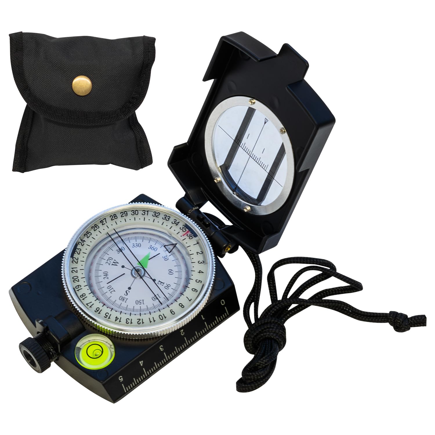 Andes Military Hiking Navigation Compass – High Accuracy, Waterproof & Shakeproof with Compact Carry Case, Map Measurer Distance Calculator for Orienteering