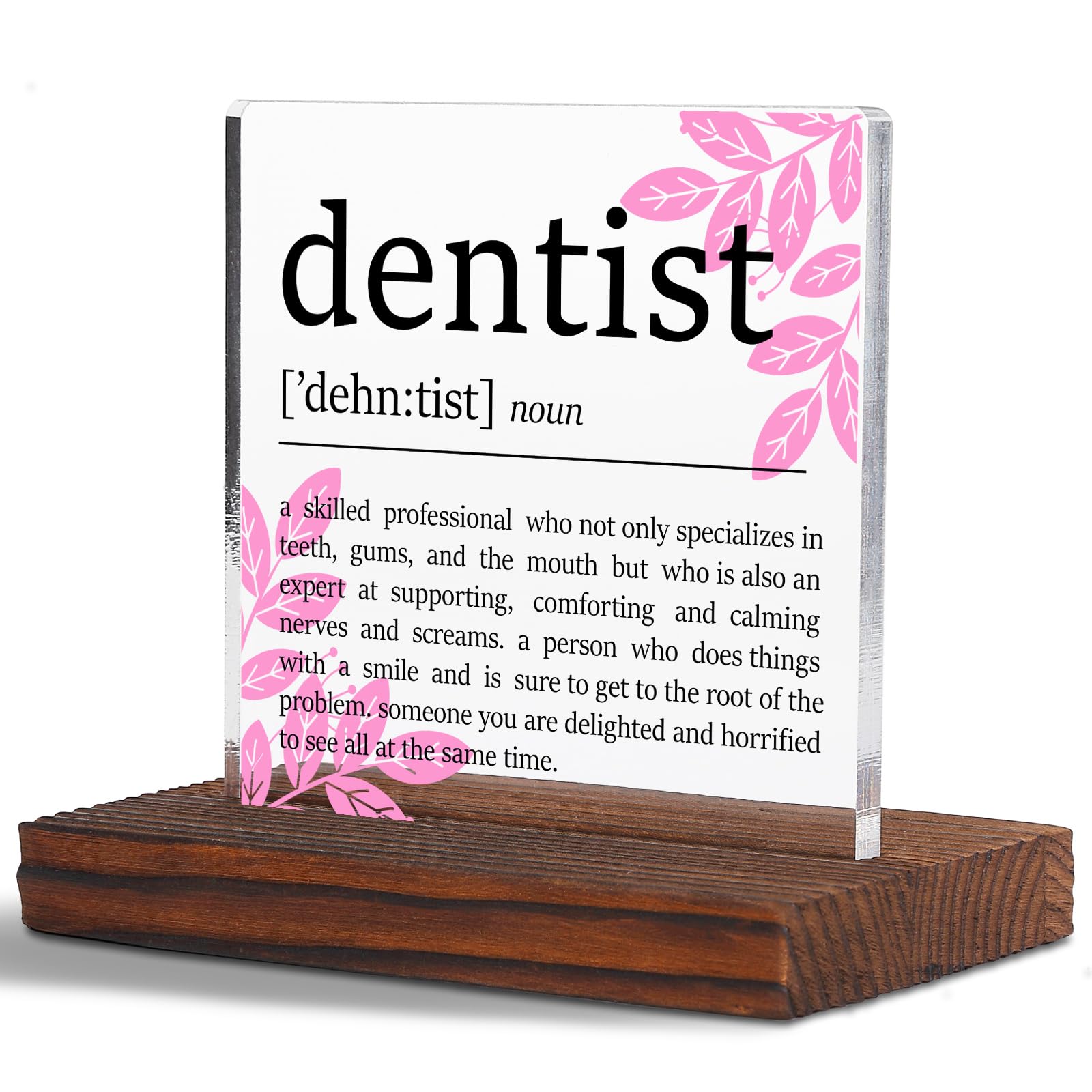 YODOCAMP Dentist Appreciation Gifts Clear Desk Decor Sign, Thank you Dentist Gift for Dental Student Dentist Graduation Doctor's' Day Hygienist Gifts Medical Clinic Desk Decorative Plaques TZD91