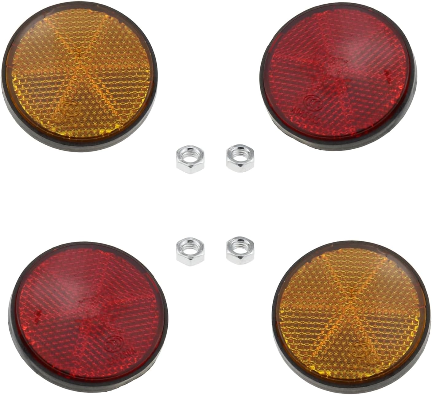 DGZZI Round Reflector 4PCS 2inch / 56mm Plastic Universal Screw Mount