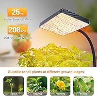 Vista 2 de FECiDA Luces de cultivo de escritorio para plantas de interior, bonsái, inicio de semillas, luz de cultivo UV-IR de espectro completo, consumo
