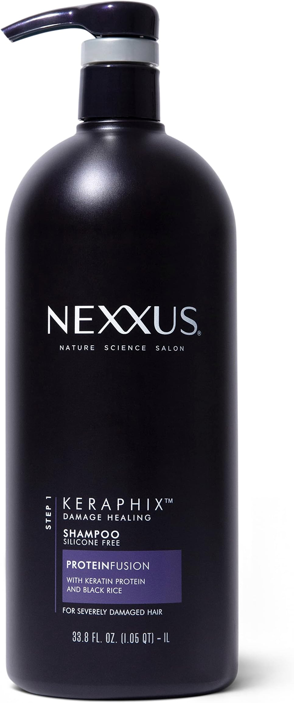 Amazon : Nexxus Keraphix Shampoo With ProteinFusion for Damaged Hair Keratin Protein, Black