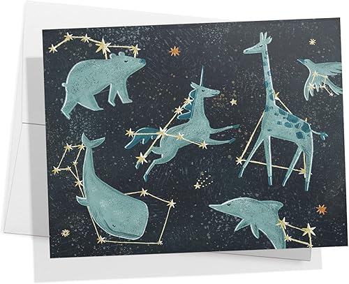 Miniatura 4 de Twigs Juego de 12 tarjetas de notas temáticas espaciales, tarjetas de felicitación surtidas para cada ocasión con sobres incluidos, diseños lindos y