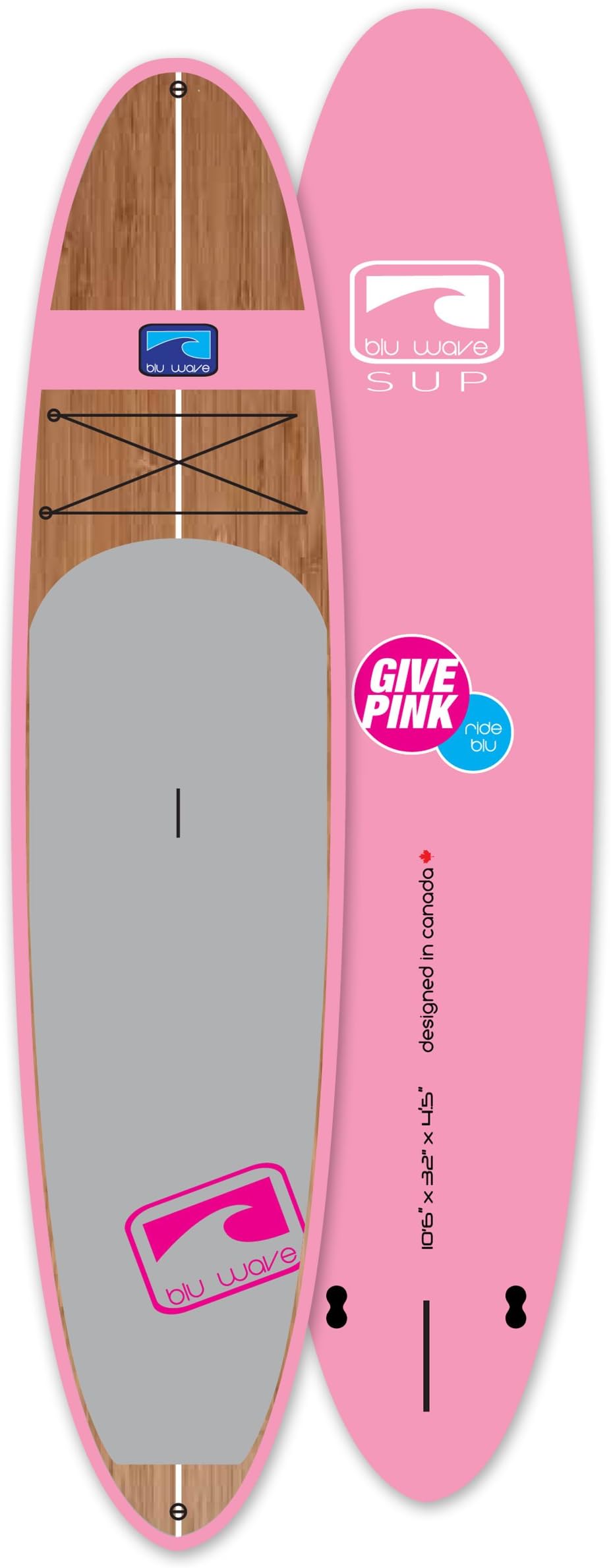 Blu Wave SUP The Woody 10'6'' Stand Up Paddle Board UK 10.6 (Pink)
