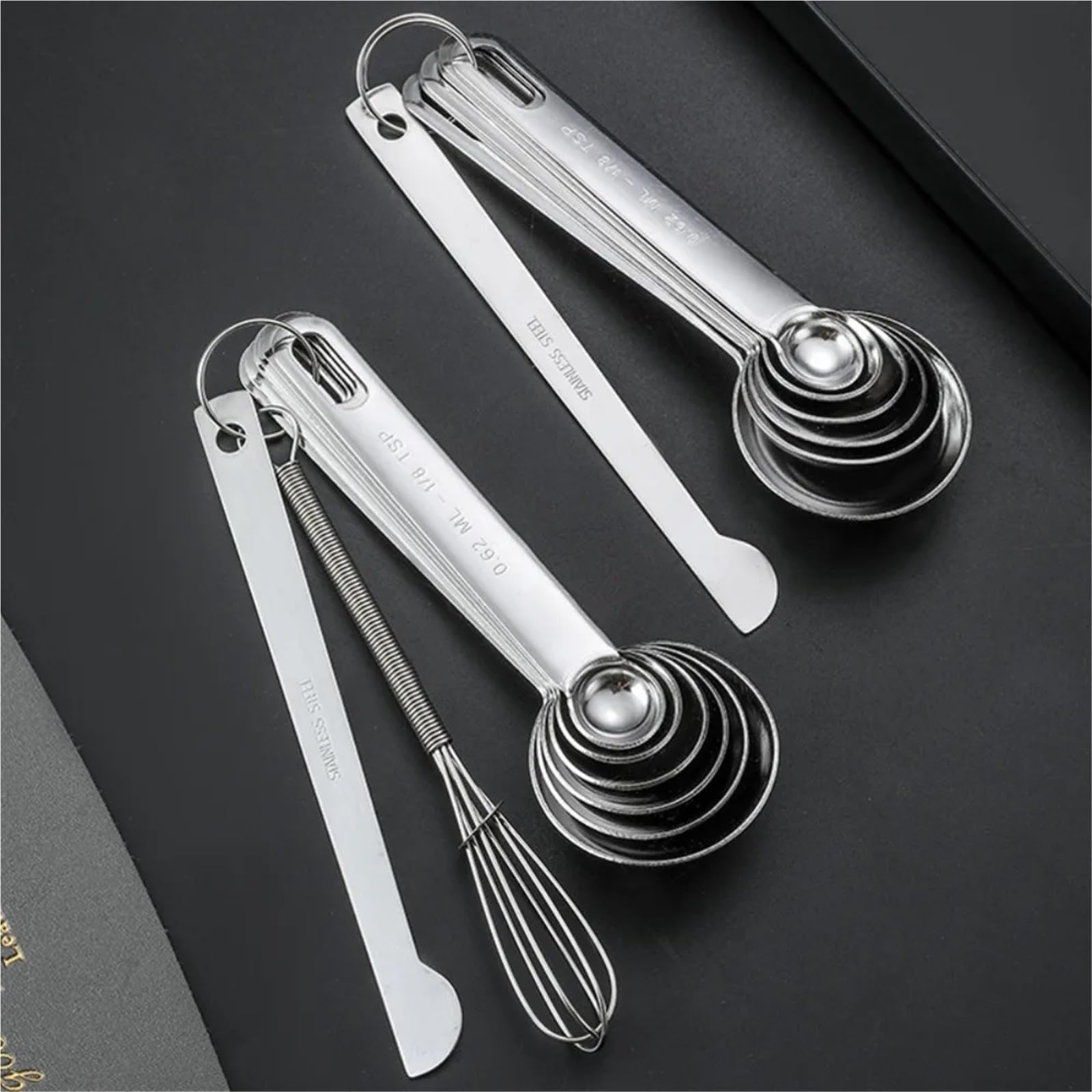 Juego de cucharas medidoras acero inoxidable 8 piezas