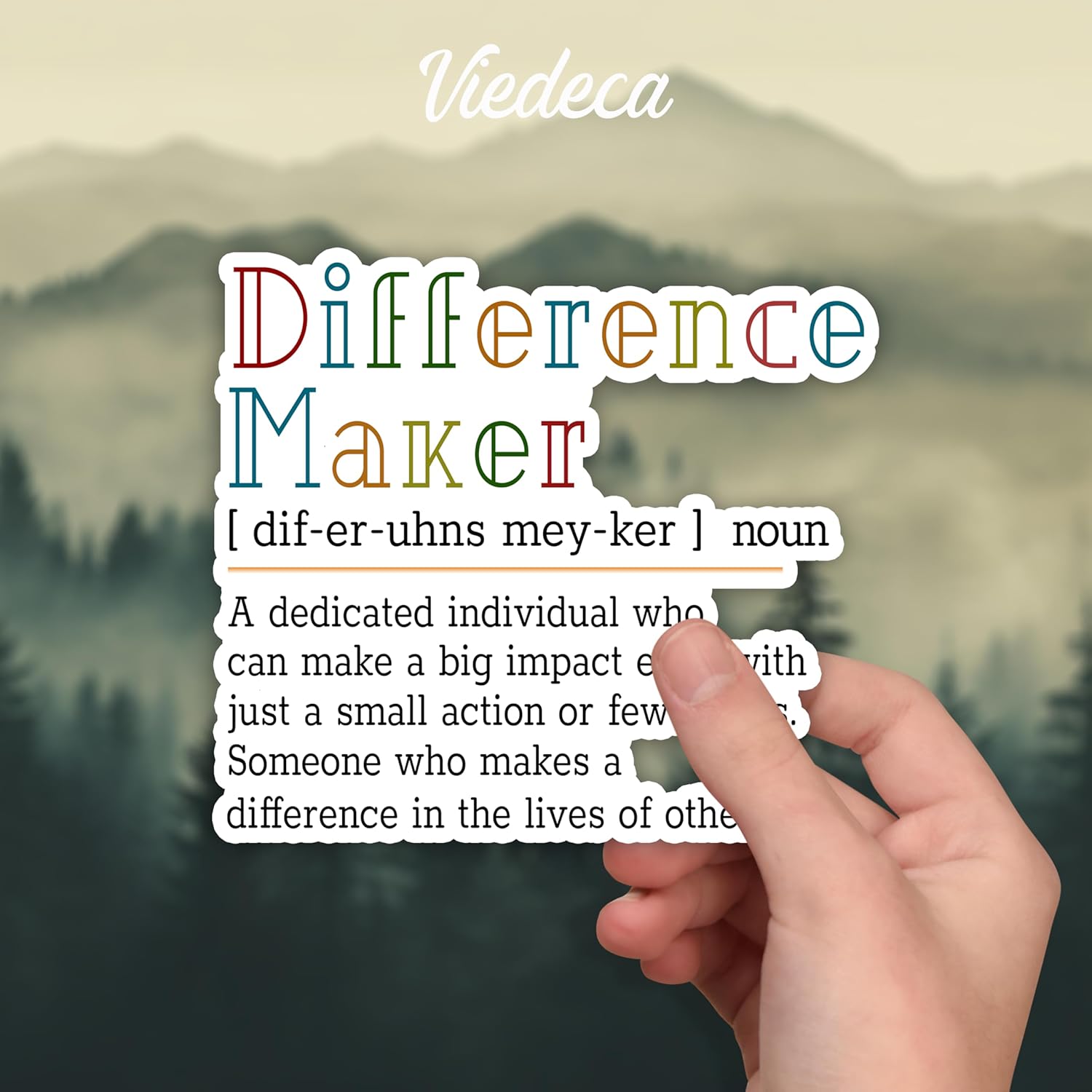 (3Pcs) Difference Maker Definition Sticker Meaningful Inspirational Sayings Motivational Vinyl Decals for Tumbler Laptop Kindle Phone Water Bottles Books - 3x2.8 Inches - Image 2