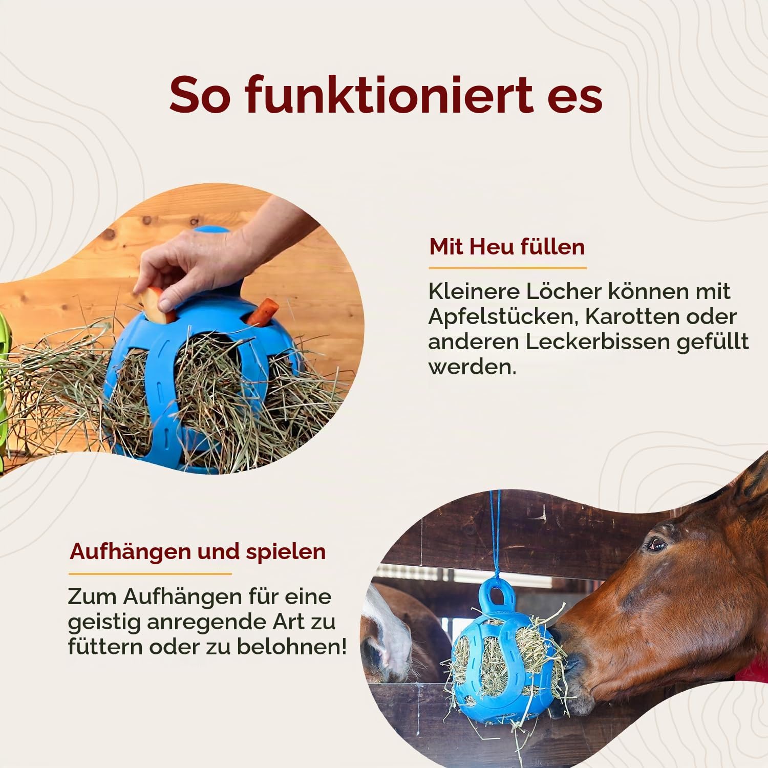 Horsemen's Pride Jolly Hay Ball Stall Spielzeug für Pferde