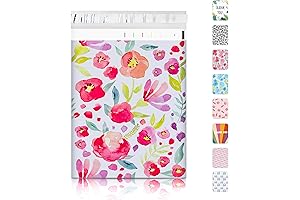 Floral 10x13 Poly Mailers Shipping Bags with Self Sealing Strips