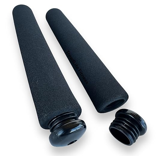 TreadLife Fitness Replacement Grips w/End Caps - Compatible with Schwinn Airdynes