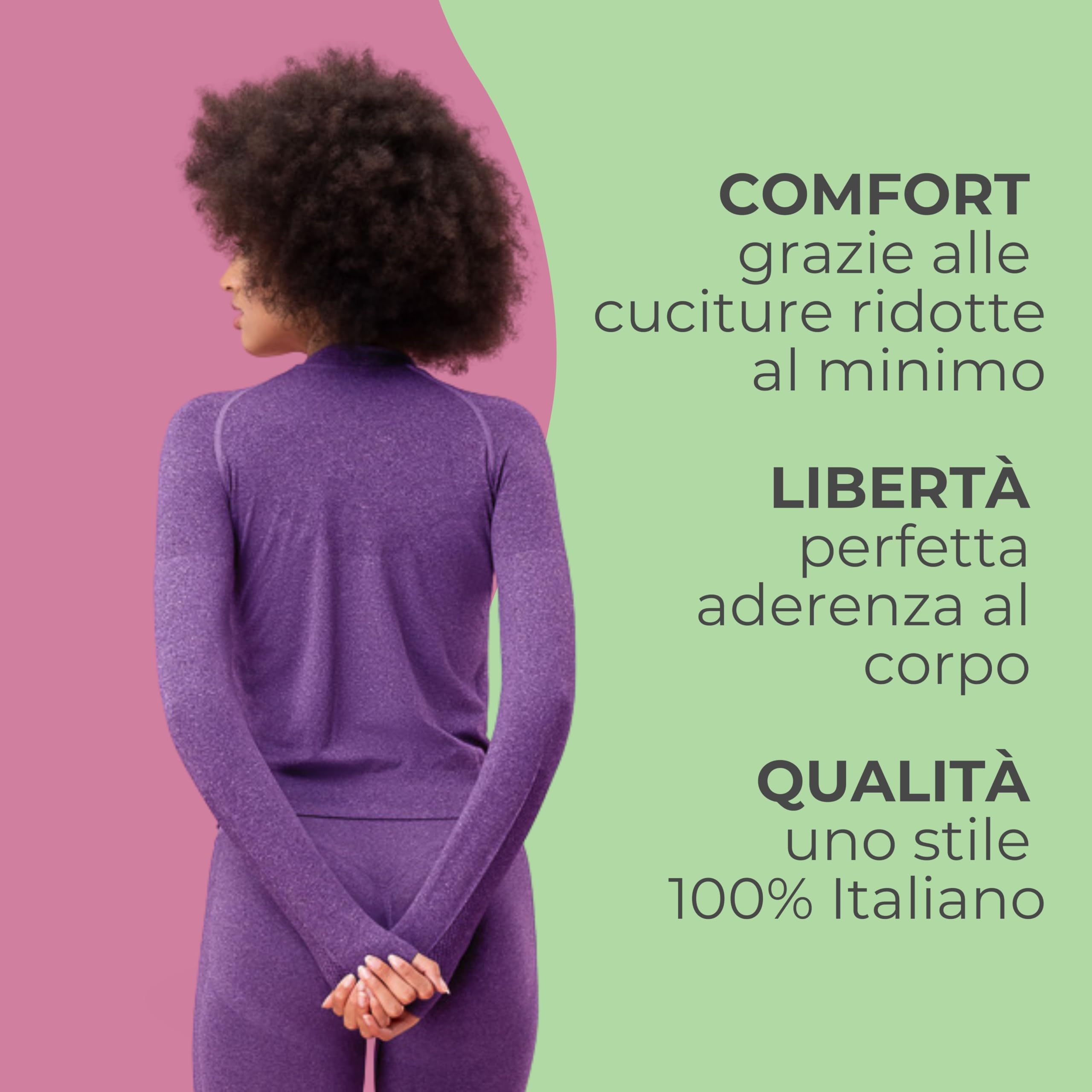 FOCENZA Felpa Donna con Zip Senza Cappuccio Microfibra | Ideale per Sport