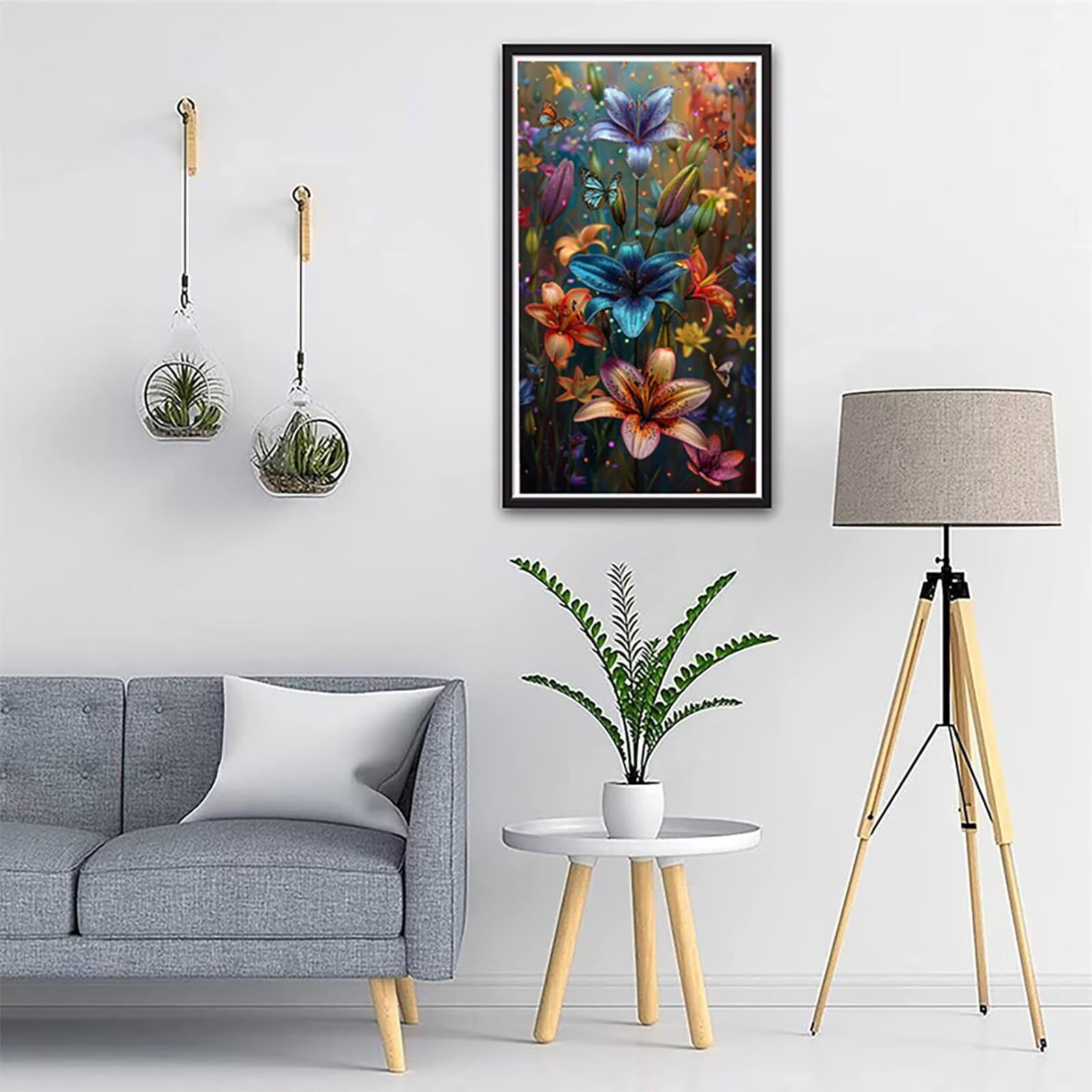 Dipingere con i Numeri Adulti Farfalla, Dipingere con i Numeri Pianta, Fai da te Paint by Numbers per Principianti, Hobby Creativi Adulti, Painting by Numbers per Decorazioni Casa 70x140cm 6-8998