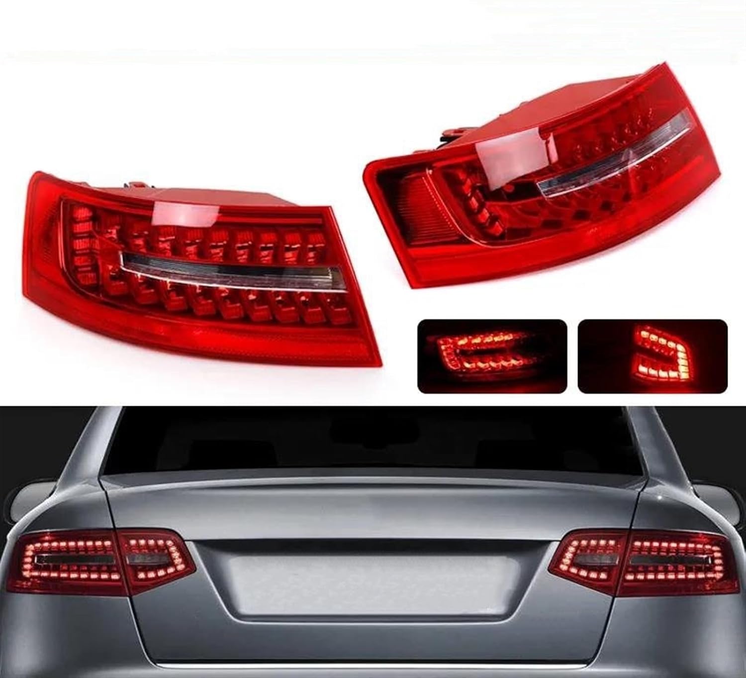 テールライトアセンブリ 車用テールライトアセンブリ ターンシグナルブレーキランプ 4F5945095J 4F5945096J A6