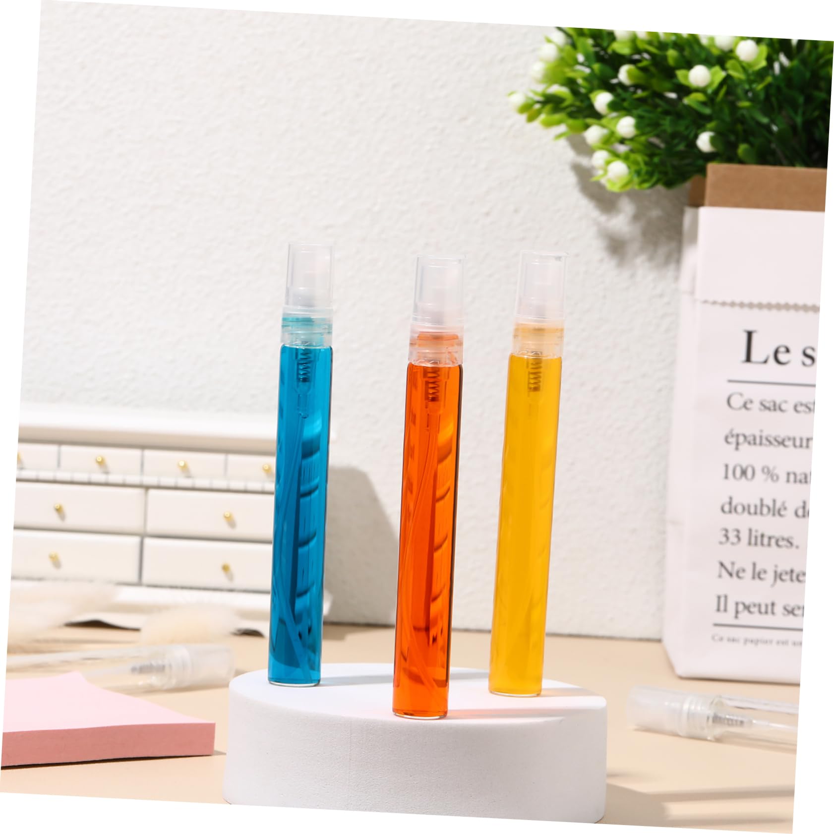 Healeved 70piezas Botellas De Spray De Viaje Dispensador De Perfume y Maquillaje Recargables y Reutilizables Diseño Transparente y Portátil Sin Fugas