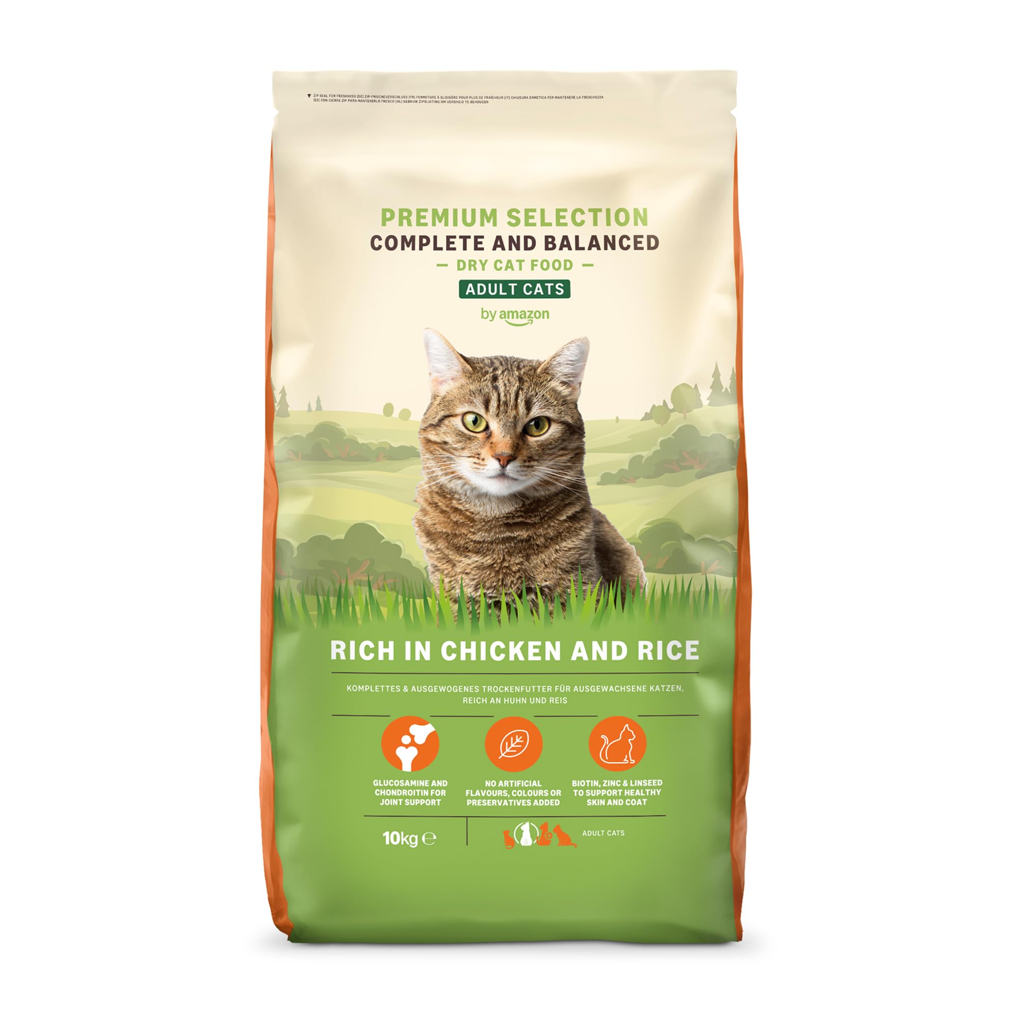 Complete Dry Cat Food Rich in Chicken & Rice for Adult Cats, 1 Pack of 10 kg (Previously a Lifelong brand, same product)