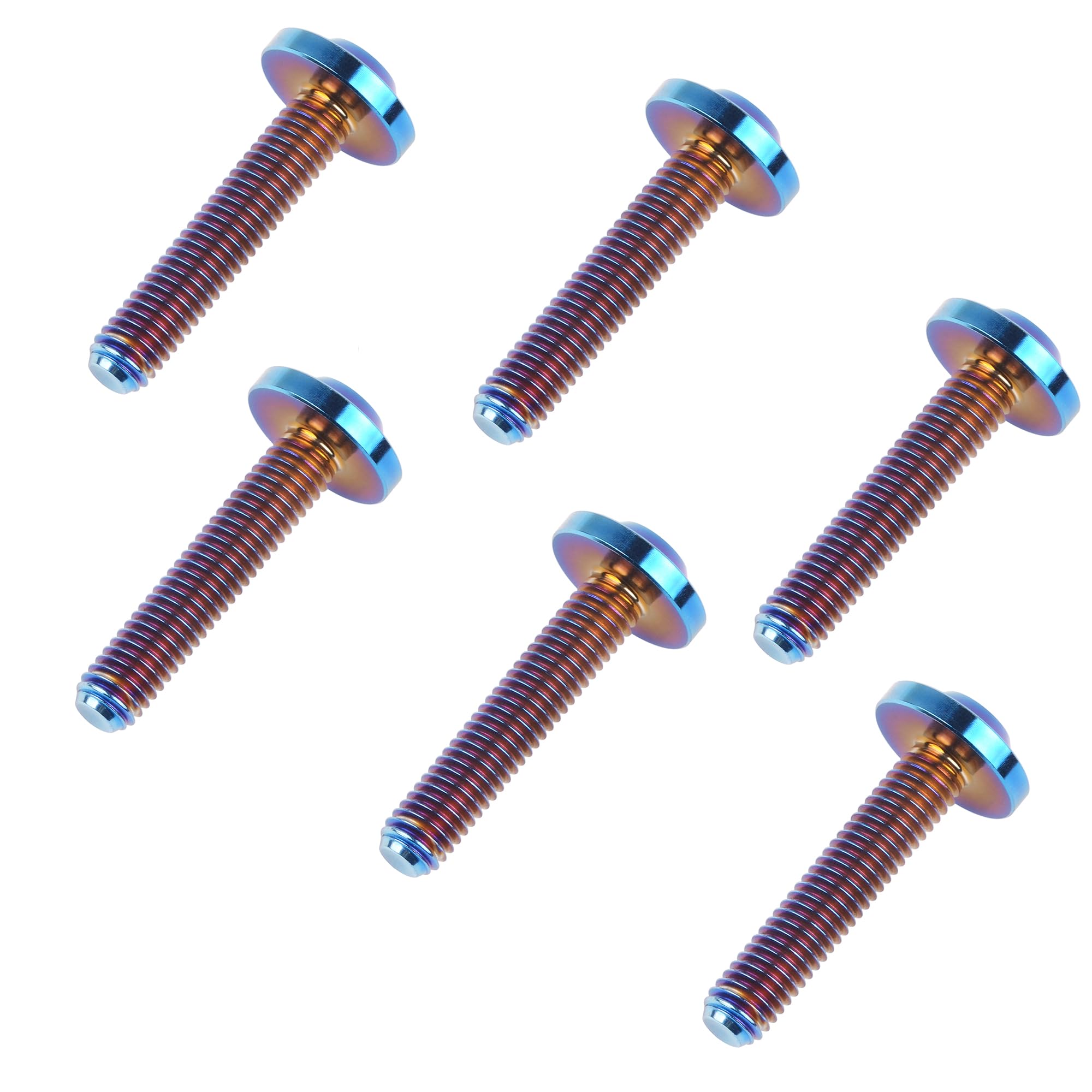 DWAMMEBRS Bolt T25 Torx Screws M5x10 12 15 20 25 30 35mm Corrosion Bolts for Cycling Motorcycle Automotive(Burn Blue,M5x25mm)