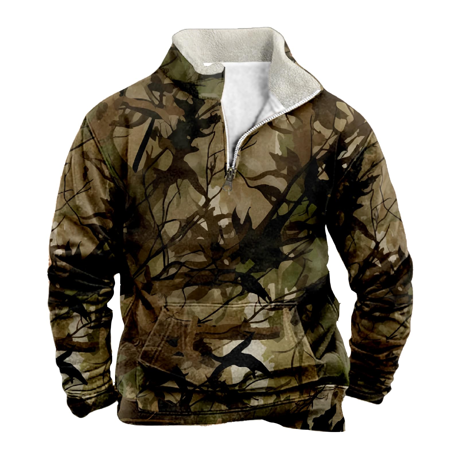 MARSVOVO Mens Fleece Sweatshirt Quarter Zip Long Sleeve Shirts Men Colorful Print Fashion Cowboy 1 4 Zipper Y2k