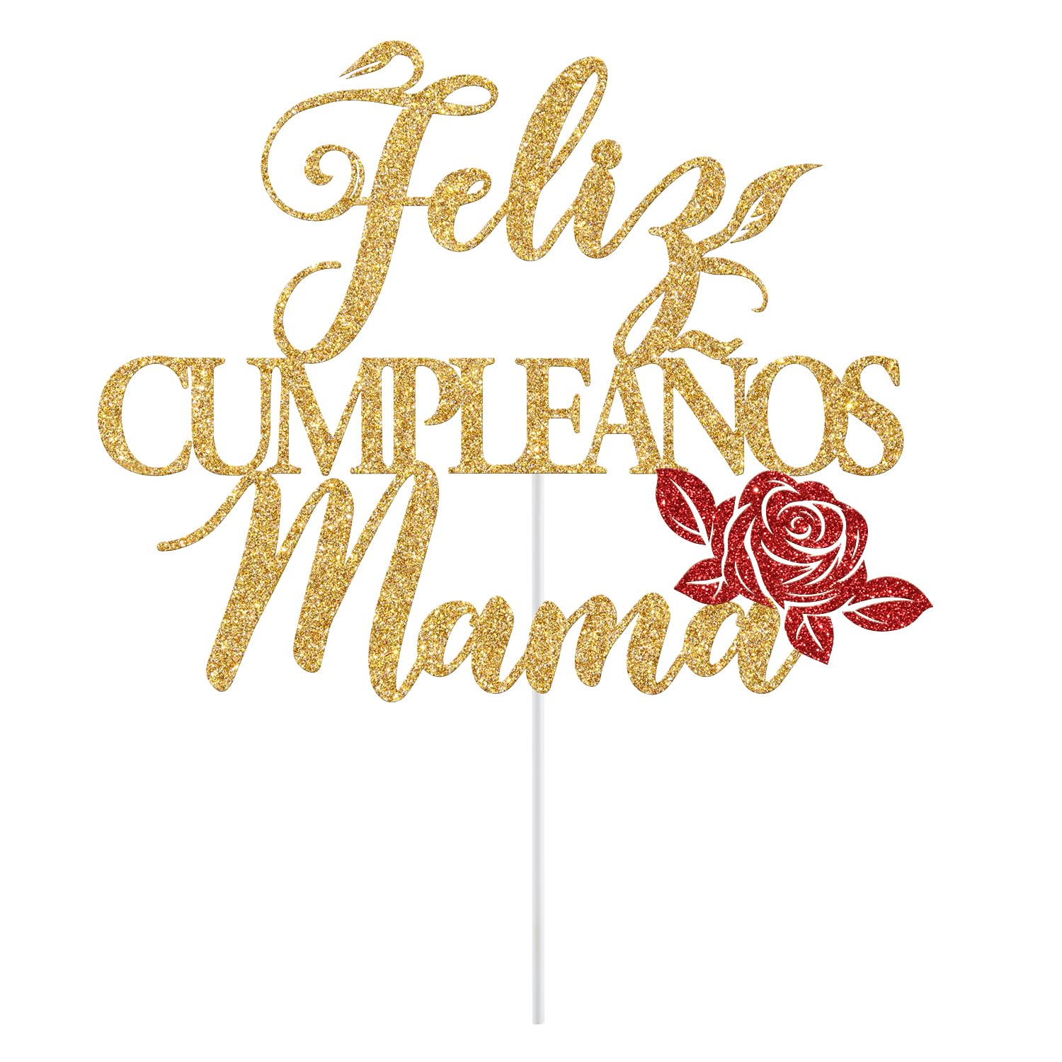 Feliz Cumpleanos Mama Cake Topper, Happy Birthday Mom Cake Decorations, Feliz Dia Mama, Happy Mother's Day Party Decoratio...