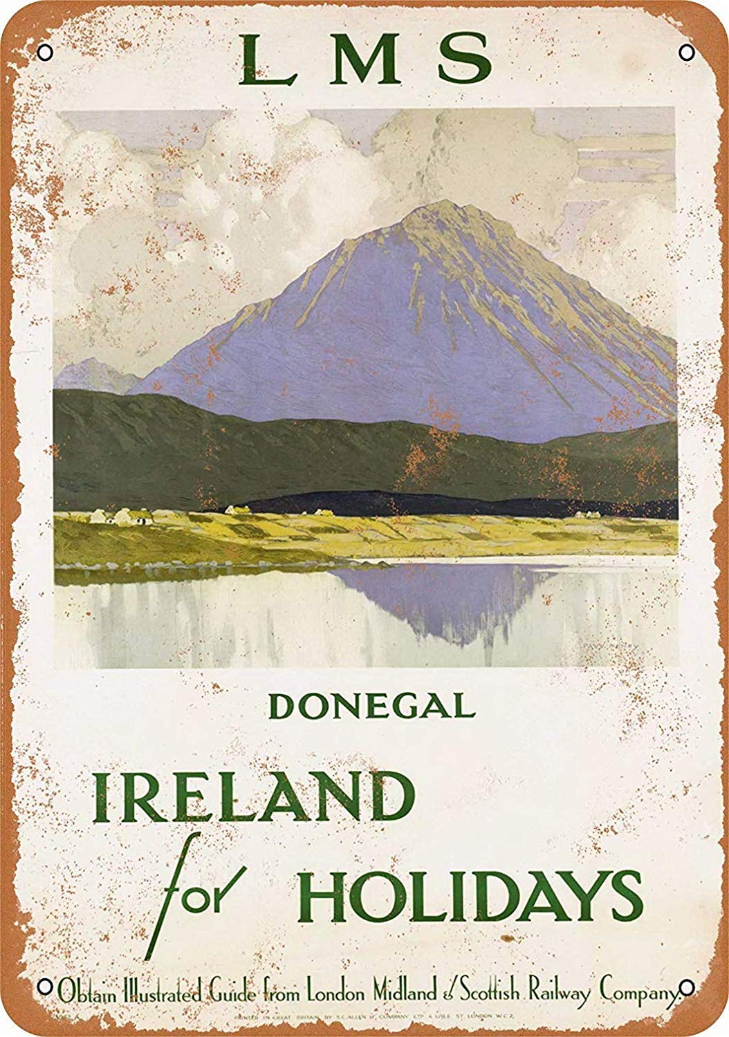 Biopracess Metalpostera70797 Donegal Ireland Pub Home Decor Metal Tin Sign Metal Sign 8X12 Inches