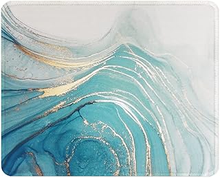 ITNRSIIET Mouse Pad with Stitched Edges, Premium-Textured Mouse Mat Pad, Non-Slip Rubber Base Mousepad for Gaming Laptop Computer & PC 260×210×3mm, Annual Ring Marbling