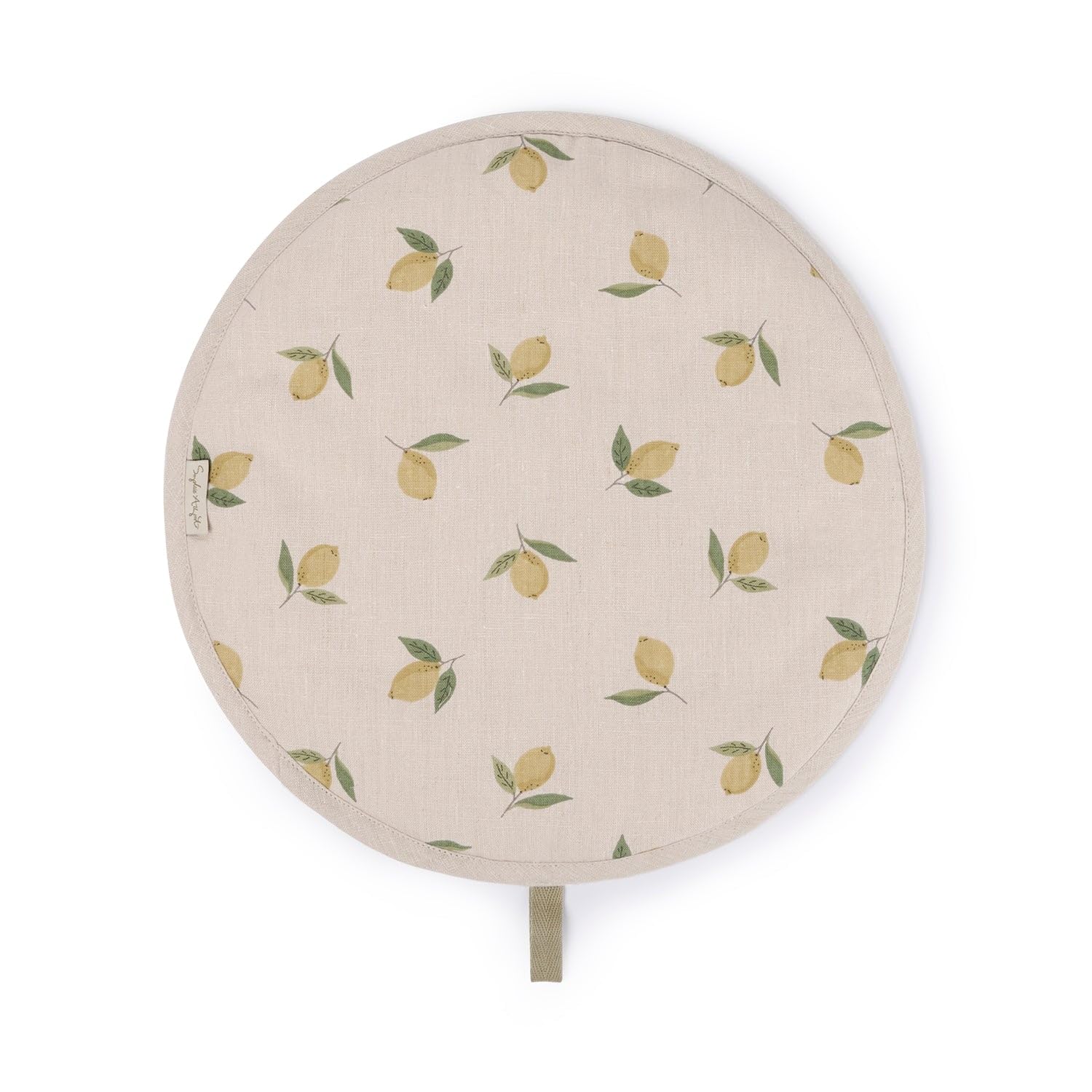 Sophie Allport Lemons Linen Circular Hob Cover