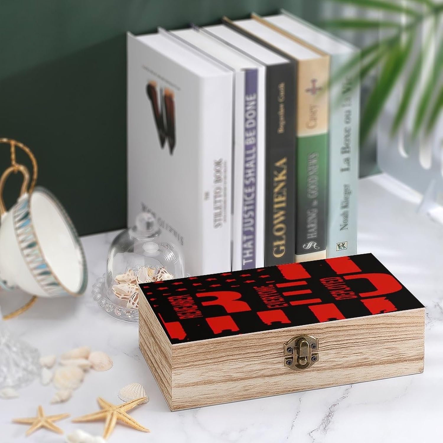 Everyone Red Friday Wooden Storage Box Vintage Jewelry Box image 4