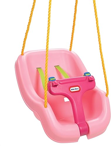 Miniatura 2 de Little Tikes Snug n Secure - Columpio rosa con correas ajustables 2 en 1 para bebés y niños pequeños de 9 meses a 4 años