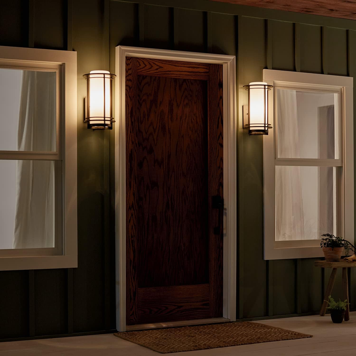 Flash Deals - 50% OFF Pacific Edge™ 16 1 Light Outdoor Wall Light with Satin Etched Cased Opal Glass in Architectural Bronze