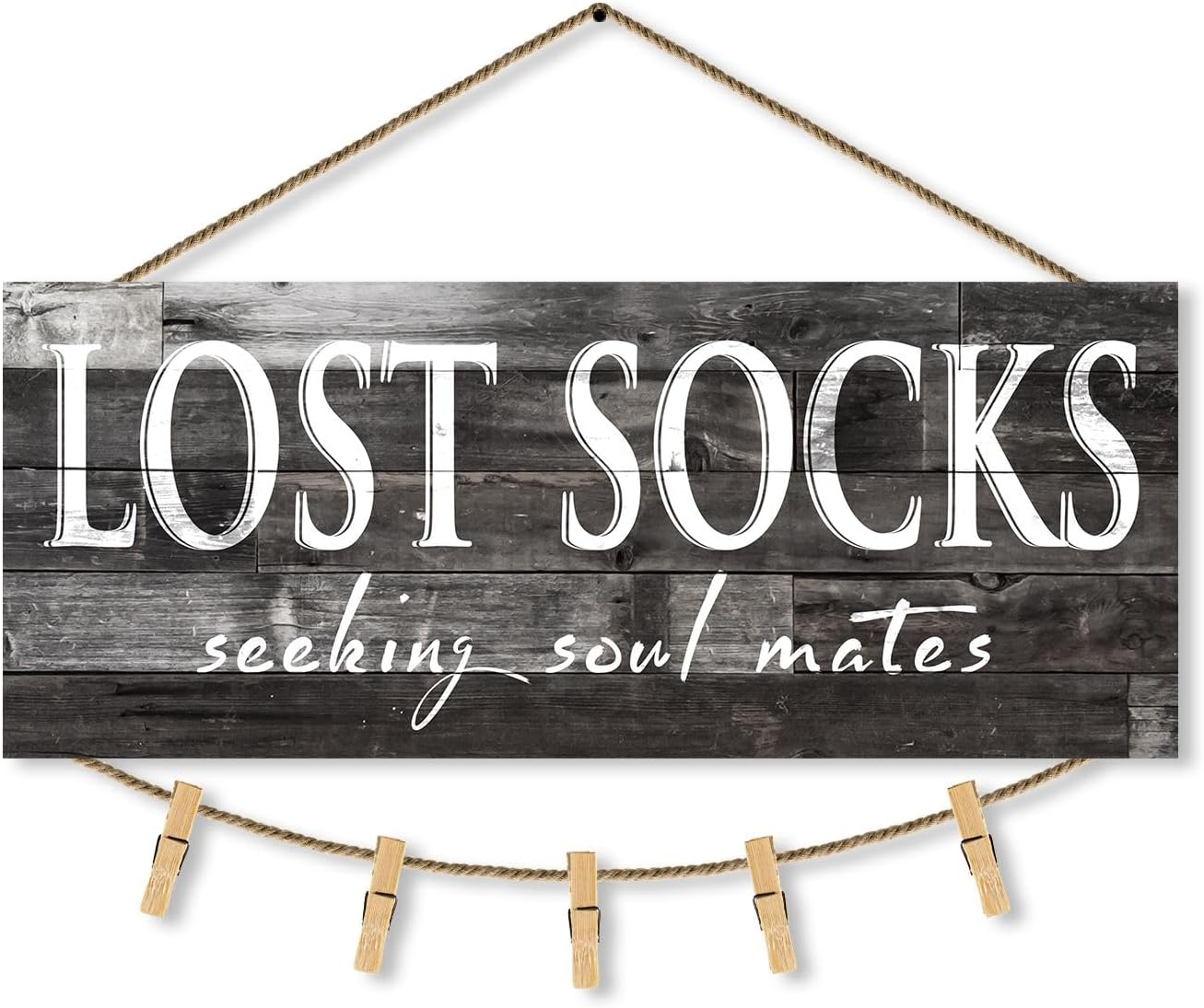 Cartel de Lost Socks para cuarto de servicio decoración de pared de granja, letrero de lavandería, impresión en lienzo de calcetines perdidos que