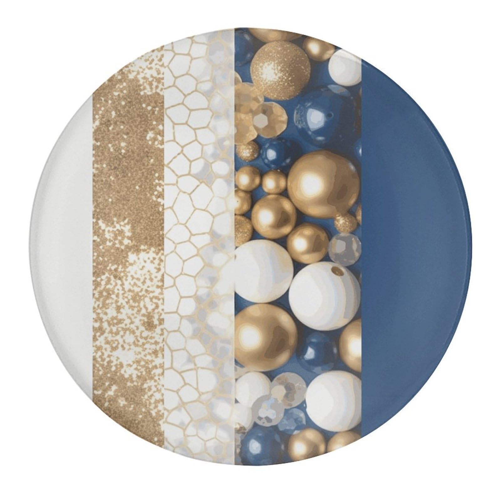 Fekiloot Style-19 Gold Blue White Refrigerator Magnet Fridge Magnet4 Pcs