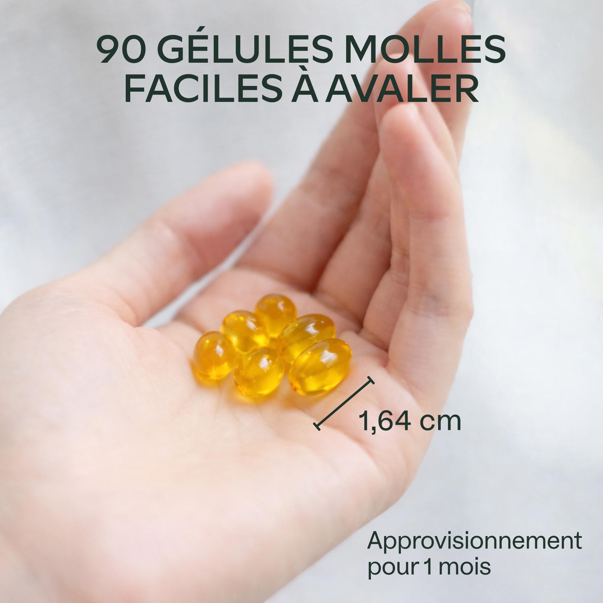 Omega 3 Vegan [1500mg] Oméga 3 d'Huile d'Algue d’Origine Durable Hautement Dosé 750mg DHA + 300mg EPA par Dose - Complément Alimentaire Omega3 100% Végétalien - 90 Gélules