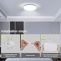 Kambo LED mennyezeti lámpa 48W kerek 30cm hideg fehér 6500K 4