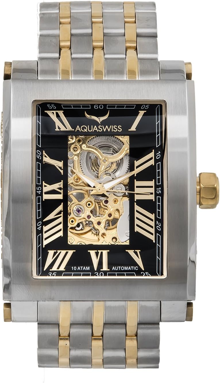 64XGAS004 Automatic Tanc Two Tone Stainless Steel Case and Band Man's Watch