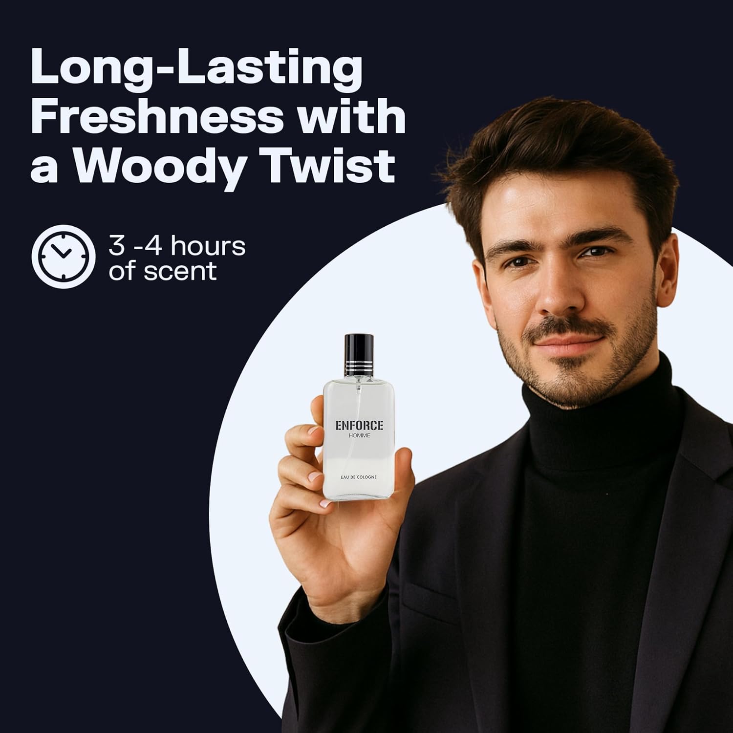 PB ParfumsBelcam Enforce Homme Eau de Toilette Spray for Men – Long-Lasting Woody Sandalwood Fragrance with Citrus & Musk, Masculine Cologne, Affordable Luxury, Daily Signature Scent - 3.4 Fl Oz - Image 5