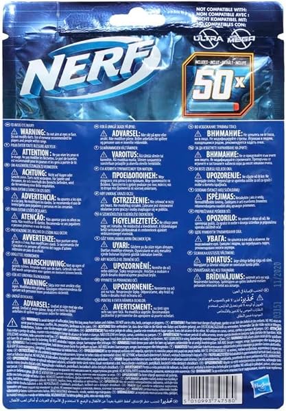 Nerf Elite 2.0, Recharge de 50 Fléchettes Officielles en Mousse, Compatibles avec Tous Les Blasters Nerf Elite, Jouets pour Garçons et Filles - 4