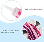PATIKIL Bike Streamers, Colorful Scooter Handlebar Tassels Grips Ribbon Accessories Decorations for Girls Bicycle Tricycle Handles, Pink Purple