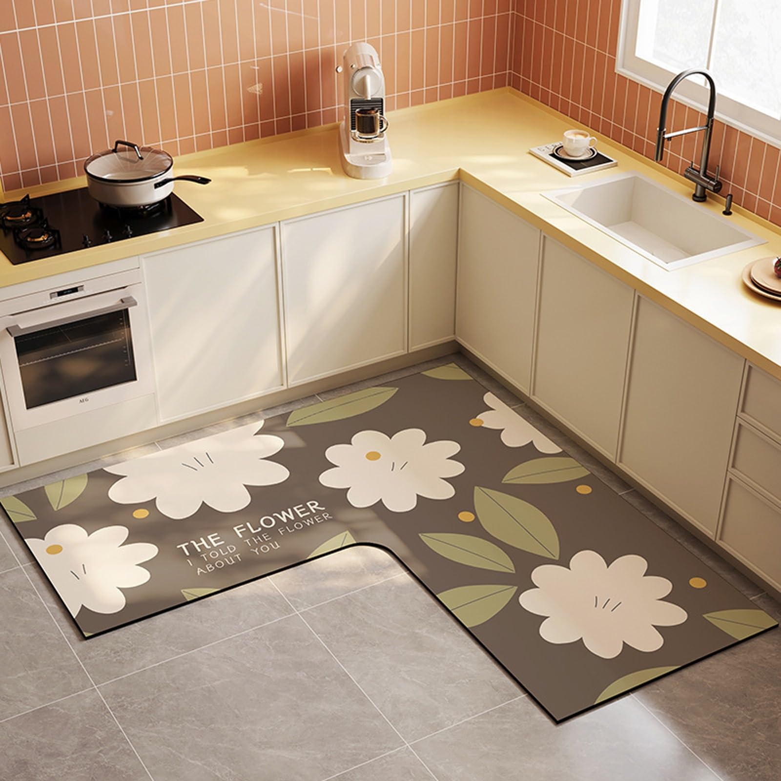 Tapis cuisine L super absorbant et antidérapant Color 2 de 80x80x45 cm