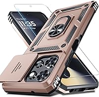 Vista 36 de Janmitta Compatible con Funda Moto G 5G 2024 con Cubierta Deslizante Integrada para Lente de Cámara + Protector de Pantalla + Soporte de Anillo