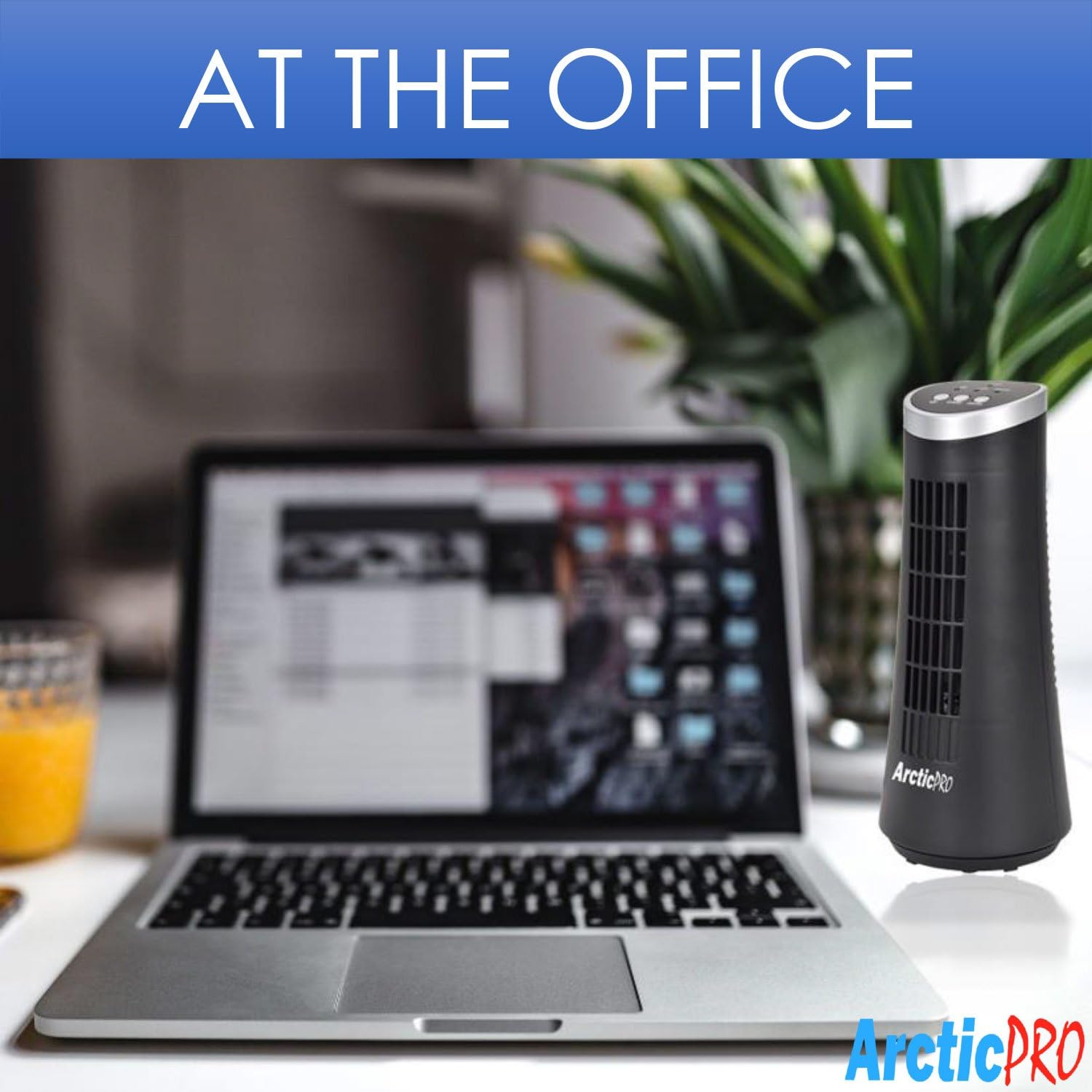 Arctic-Pro Mini Desk Oscillating Tower Fan packaging