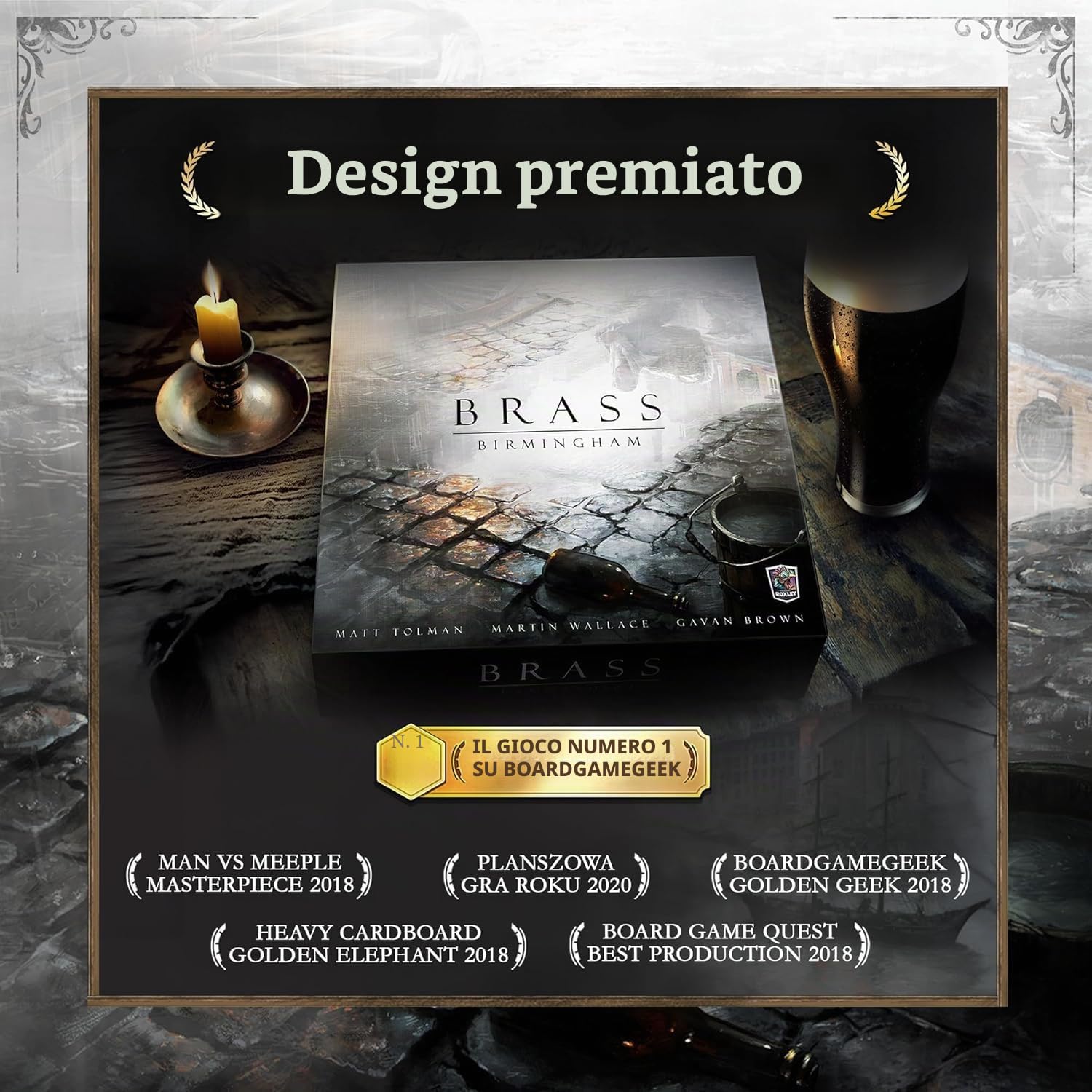 Roxley Games Brass: Birmingham – Standalone Economic Strategy Board Game by Martin Wallace – Hand Management, Network Building & Industrial Age Competition – 2–4 Players – Ages 14+