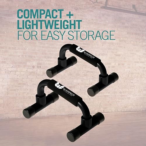 Miniatura 5 de Warrior Barras de flexiones  Soporte de entrenamiento de fitness para la parte superior del cuerpo y el pecho  en ángulo con agarre cómodo y base