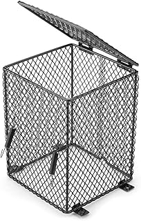 TOPINCN Reptile Heater Guard Anti Scald Heating Bulb Lamp Enclosure Cage Protector Heat Light Mesh Cover Lampshade for Day Night Lights Ceramic Light Bulb (Cubiod)