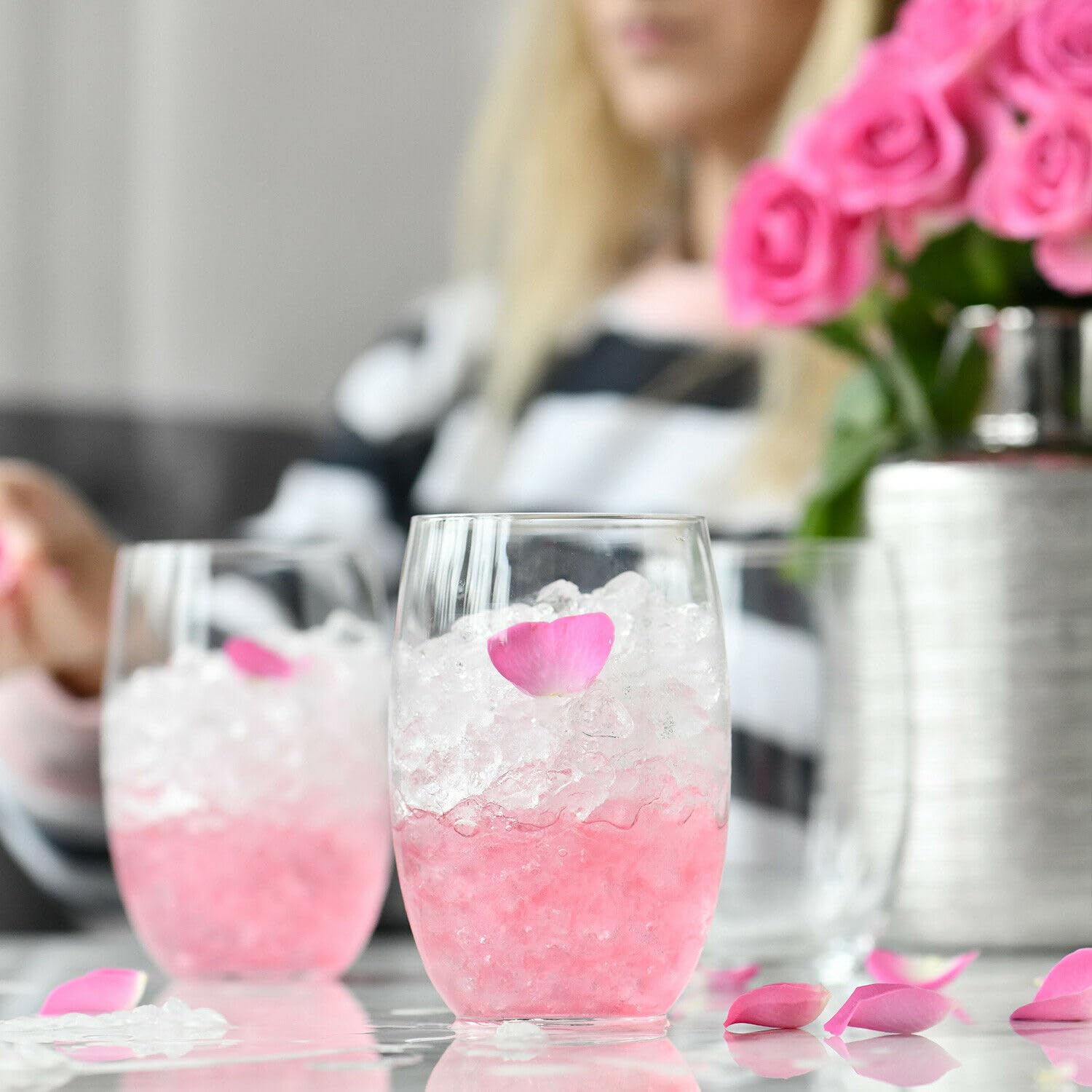 Krosno – Bicchieri da Acqua, Succhi e Cocktail 370 ml – Set da 6 Pezzi – Cristallo Senza Piombo – Collezione Blended – Pareti Sottili, Design Moderno – Ideali per l’Uso Quotidiano