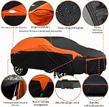 Full Car Cover for VW ID.4 2021-2025, 6 Layers Outdoor Car Cover with Cotton, Waterproof Rain Snow UV Dust All Weather Breathable Automobiles Hail Protector - 3