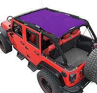 Vista 9 de Shadeidea JK Parasol Superior Compatible con Jeep Wrangler JKU Cobertura de Techo de Malla Suave (2007-2018) - Bloqueador UV de Ruido del Viento