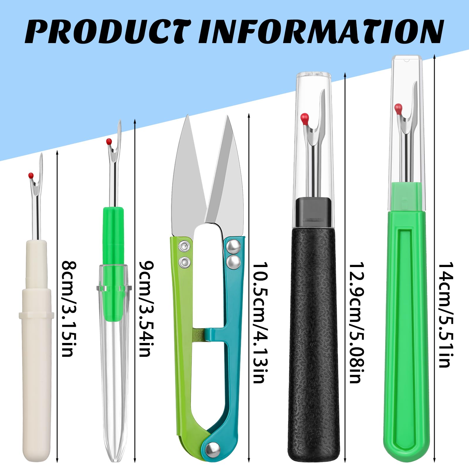 Snapklik.com : ZMAAGG Seam Rippers For Sewing, 2 Big And 2 Small Stitch ...