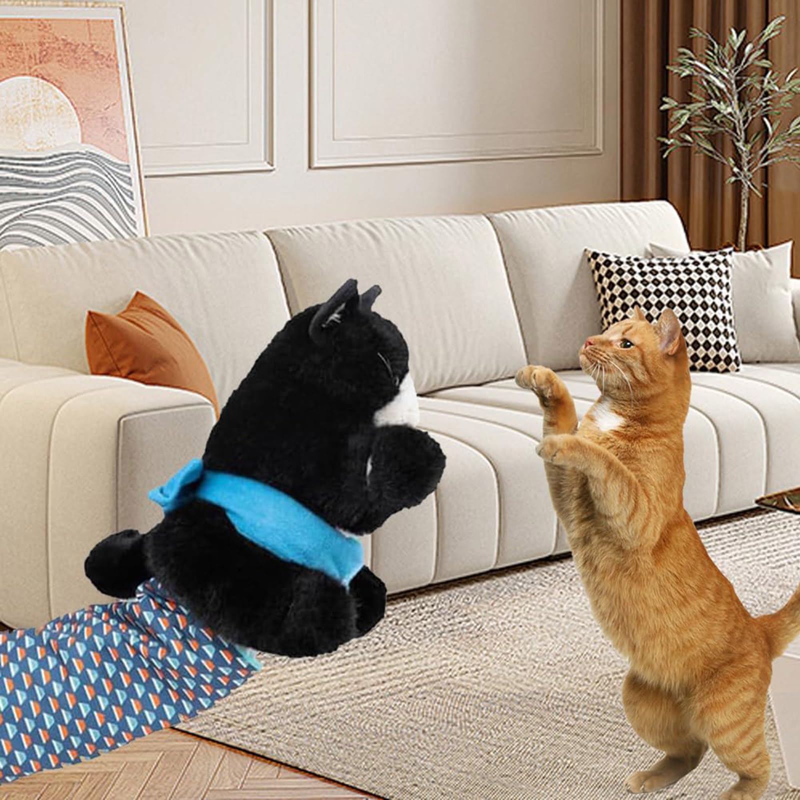 Marionnette De Lutte Pour Chat - Jouet Interactif Robuste Avec Poignée Ergonomique - 9